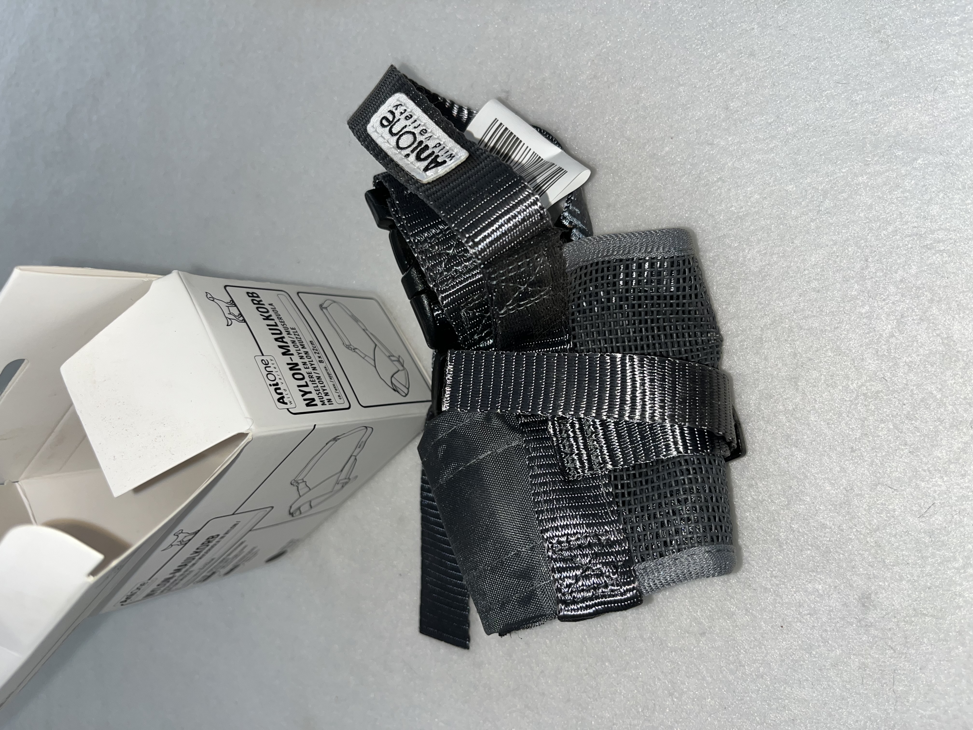 Muselière en nylon AniOne - Taille M (Gris) - Neuve avec boîte photo 3